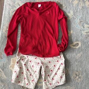 Cat & Jack Red and White Kids Pajama Set